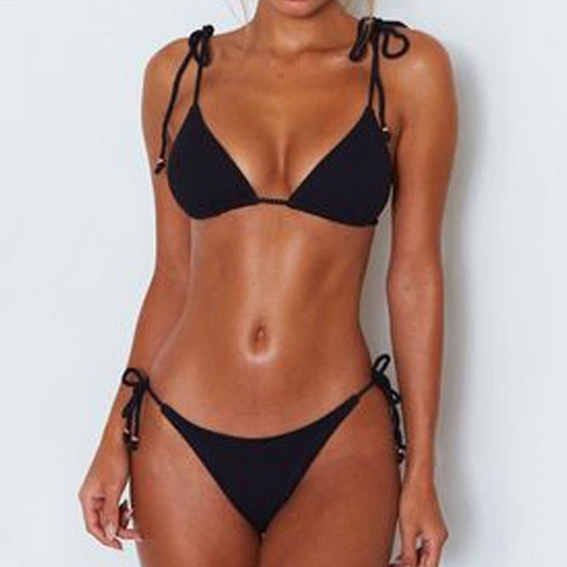 High Tide- Tie Triangle Bikini Set