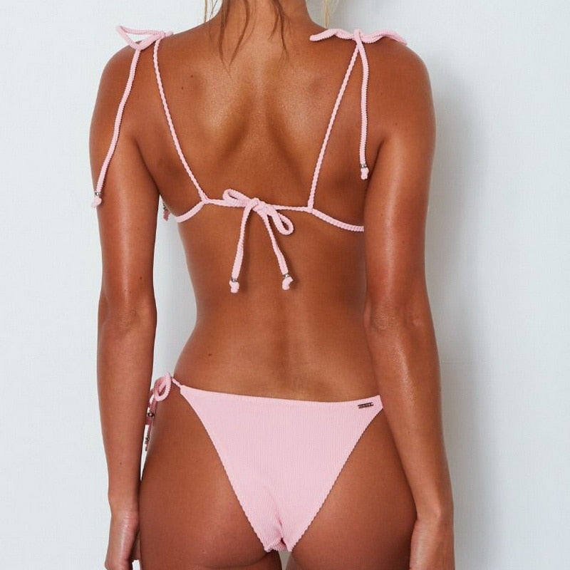 High Tide- Tie Triangle Bikini Set