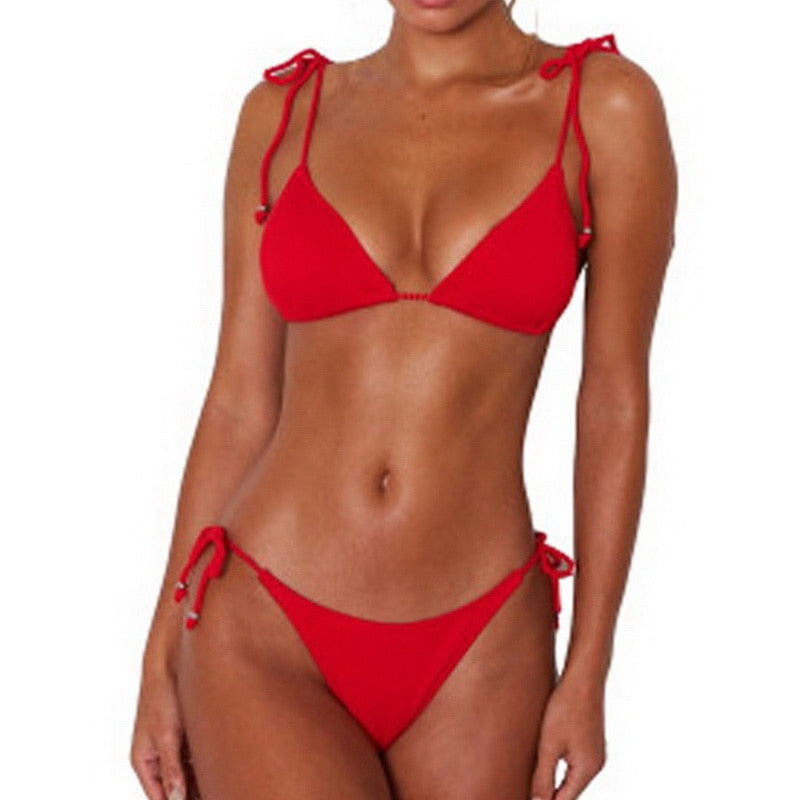 High Tide- Tie Triangle Bikini Set